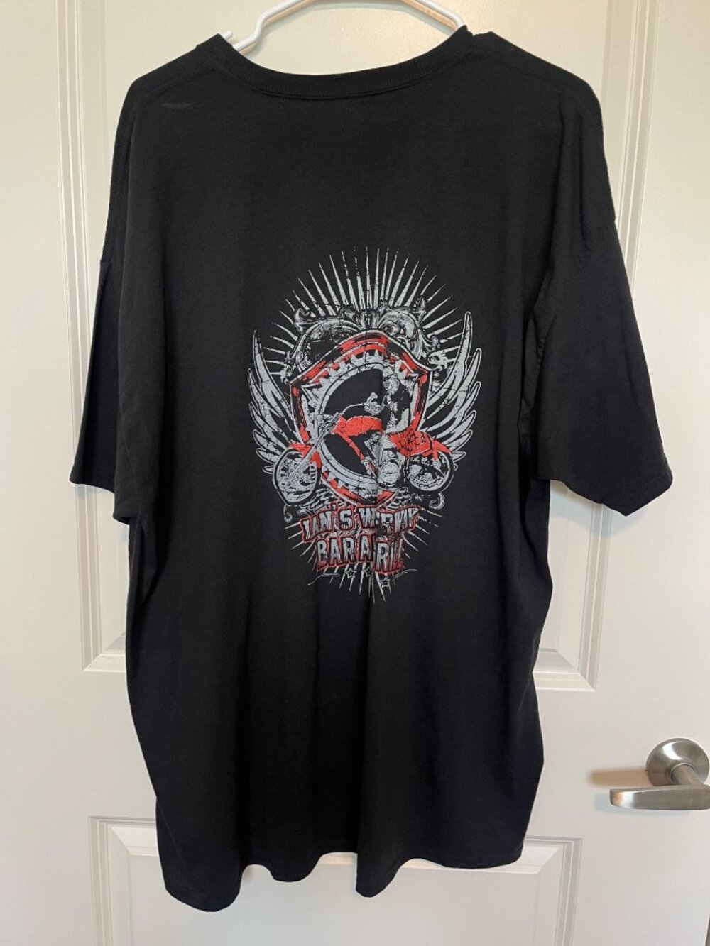 Ians Waterway Bar Grill T-Shirt -Got Wrecked On The Neck Biker Graphic 2XL Hanes